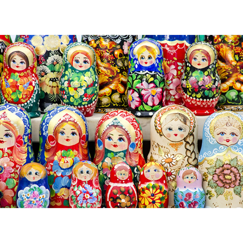 Матрешки на прилавке