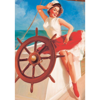 Pin Up. At the helm