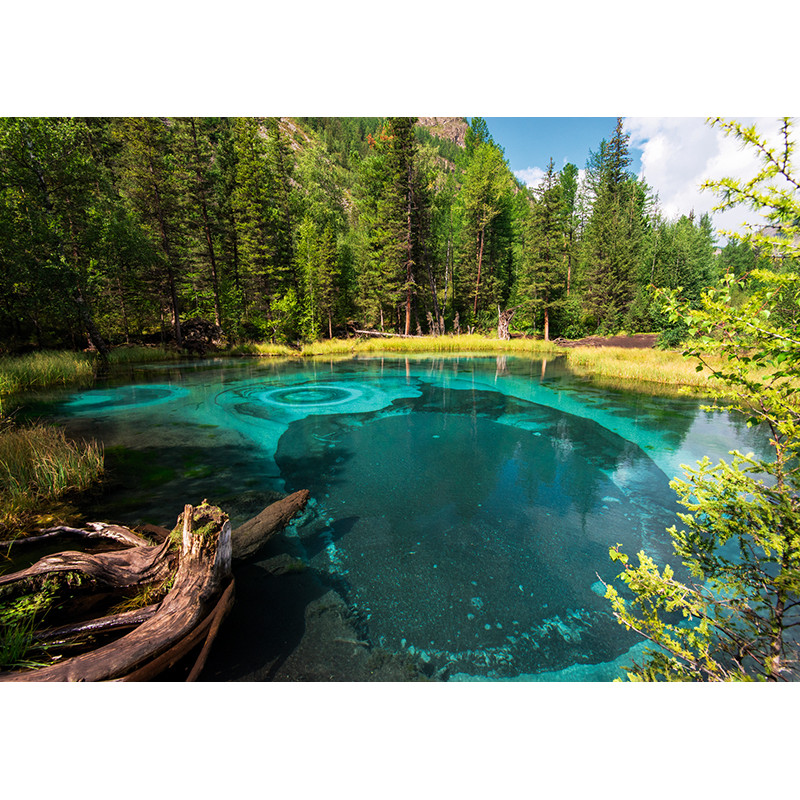 Geyser Lake in Altai Mountains, Aktash
