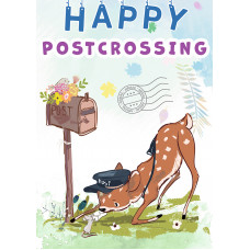 Happy Postcrossing. Оленёнок