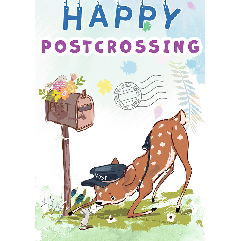 Happy Postcrossing. Оленёнок