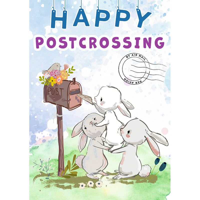 Happy Postcrossing. White hare
