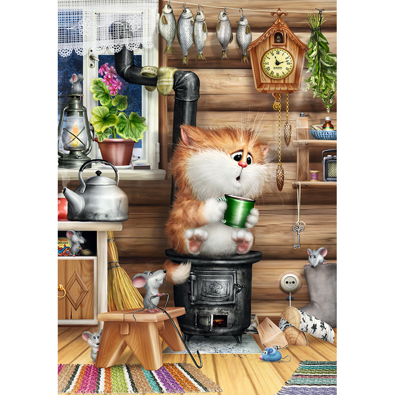 Cat by the Stove