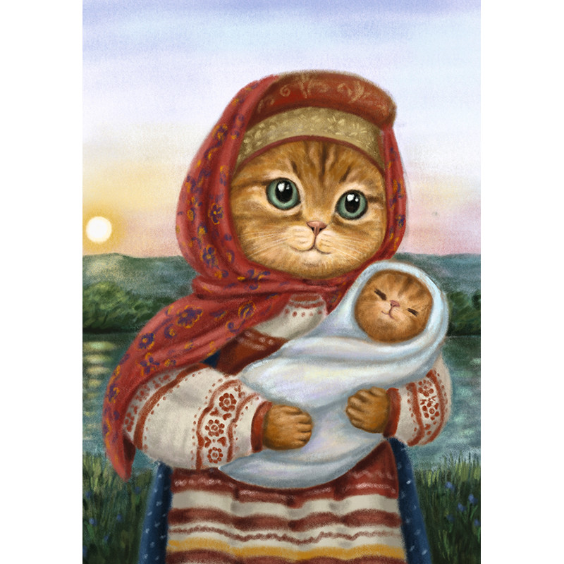 Cat and kitten