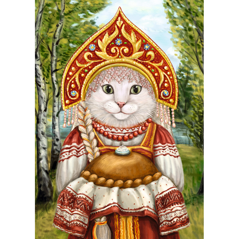 Кошка с караваем