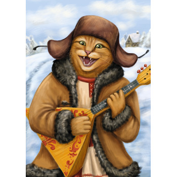 Кот с балалайкой