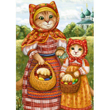 Котики с корзинками