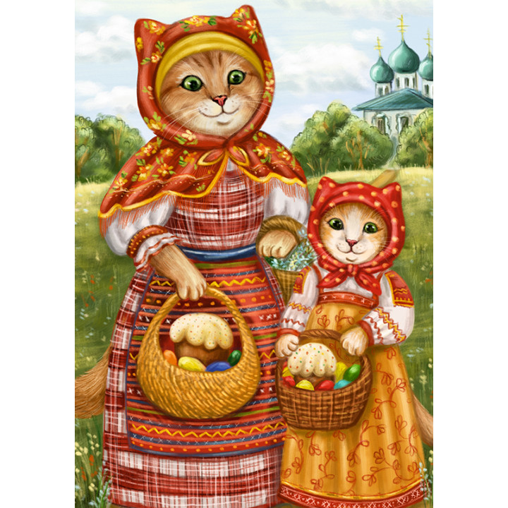 Котики с корзинками