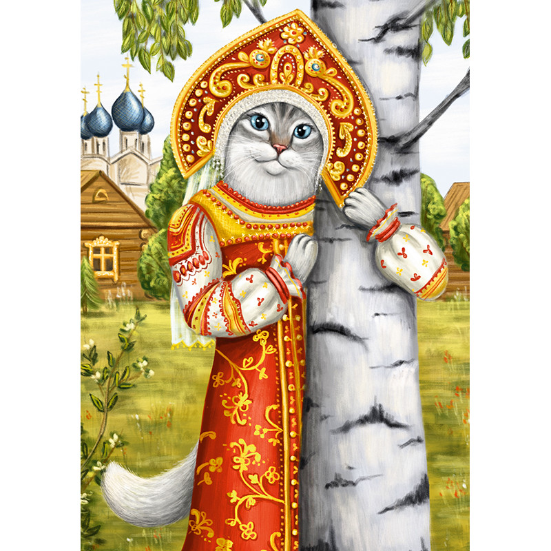 Cat with birch