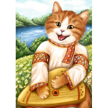 Котик с гуслями