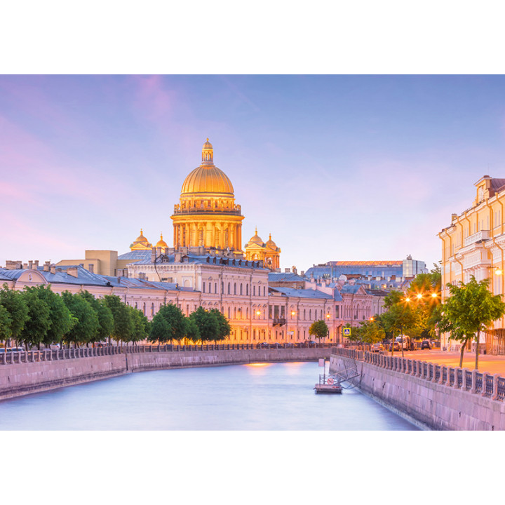 View of St. Isaac's Cathedral across the Moika River