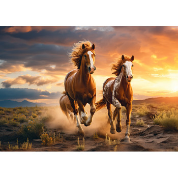 Horses on the field