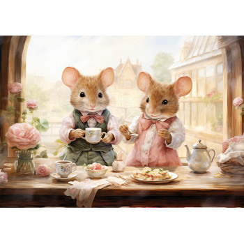 Mouse stories. Tea time
