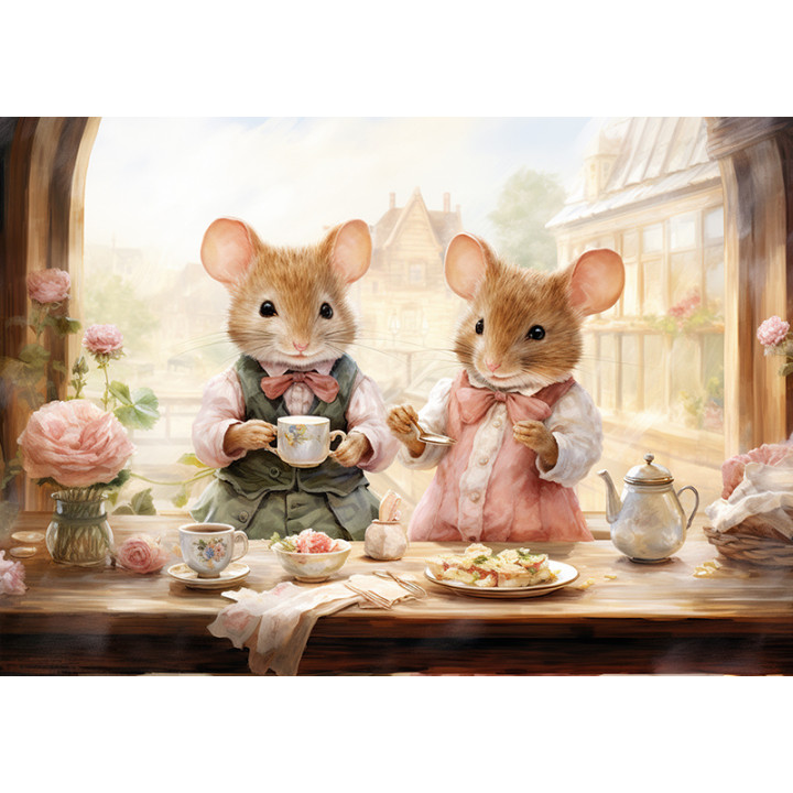 Mouse stories. Tea time