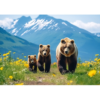 Three bears in Kamchatka