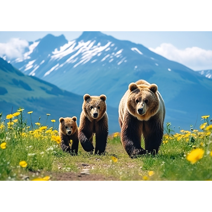 Three bears in Kamchatka