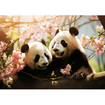 Two pandas
