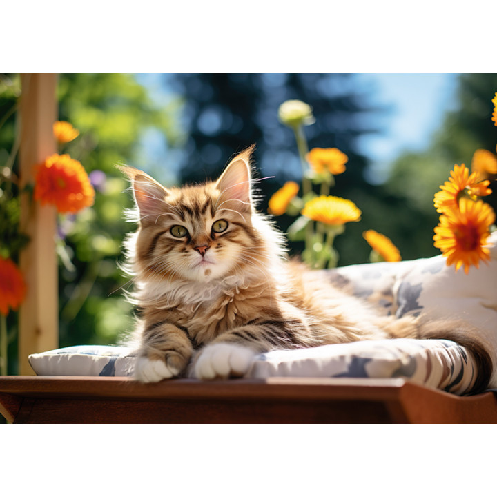 Cat on the bench