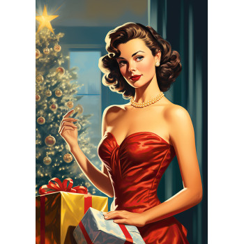 Pin Up. Christmas tree