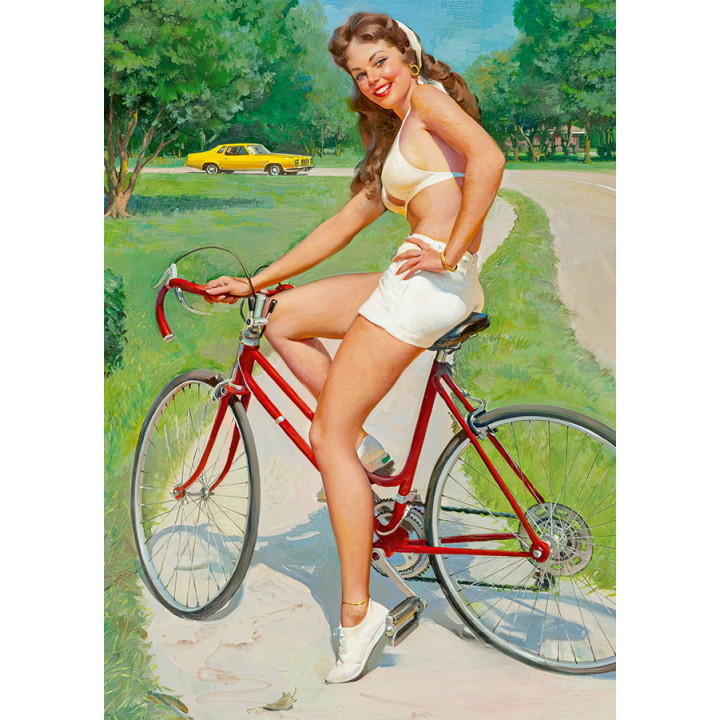 Pin Up. На велосипеде