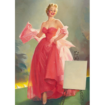 Pin Up. Pink dress