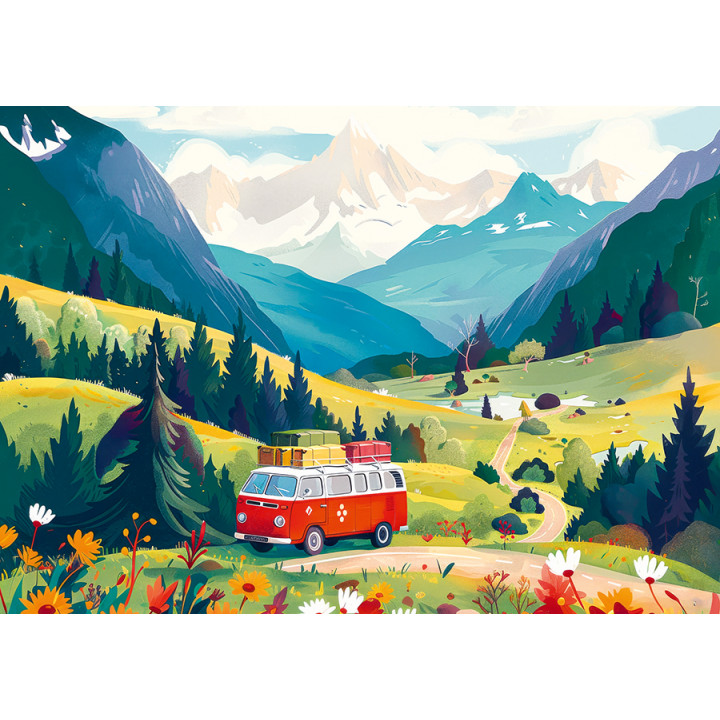 Bus in the mountains