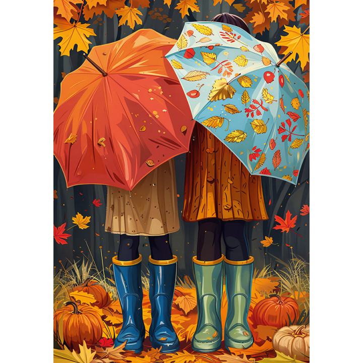 Girls with umbrellas
