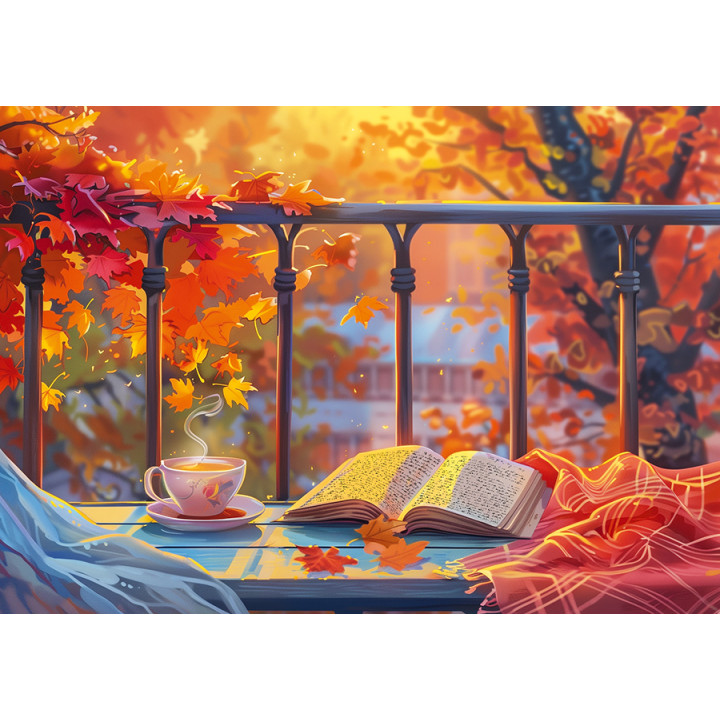 Чай и книга на балконе