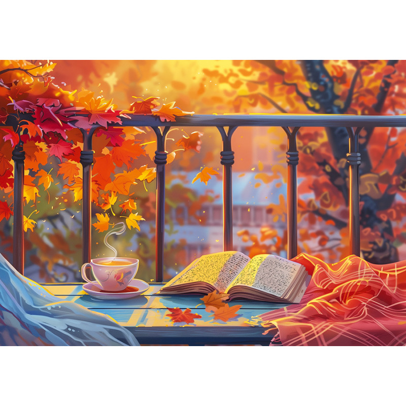 Tea and book on the balcony