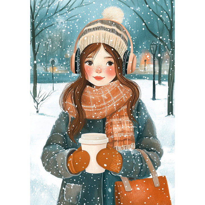 Girl and coffee