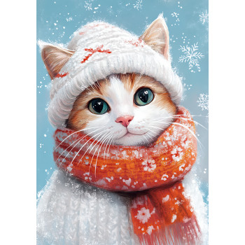 Котик в шапке