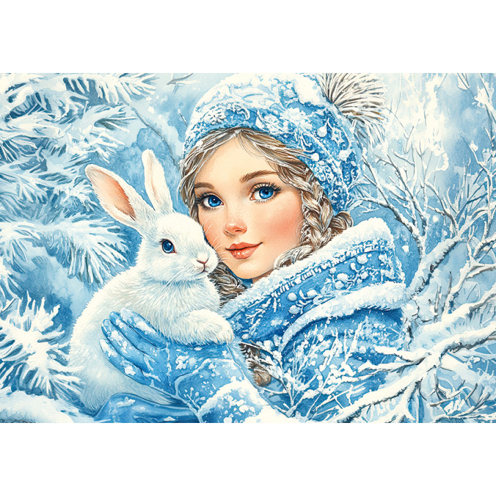 Снегурочка с кроликом