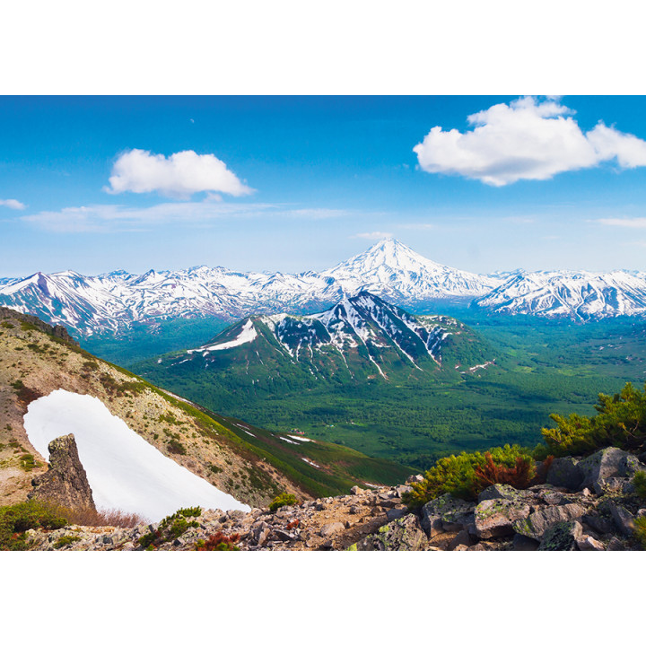 Вид с горы Бабий Камень, Камчатка
