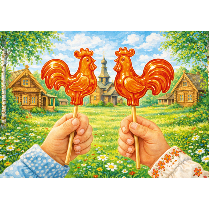 Rooster lollipops