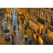 Under colourful umbrellas