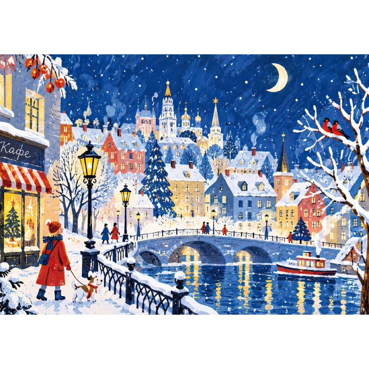 Winter embankment lights