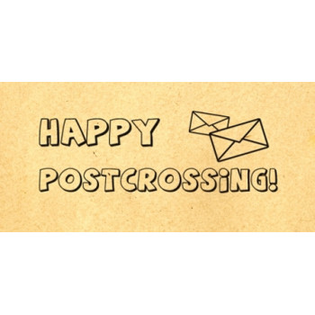 Штамп Happy Postcrossing #1 (20*45 мм)
