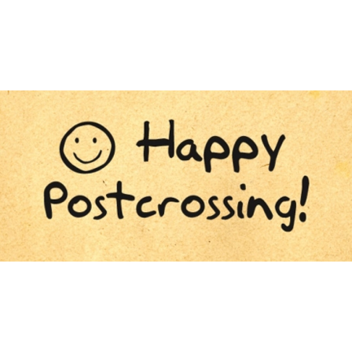 Штамп Happy Postcrossing #2 (20*45 мм)