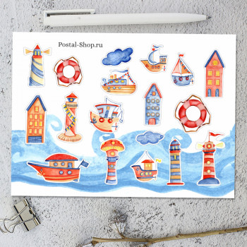 Stickers 'Lighthouses' (10 * 15 cm)