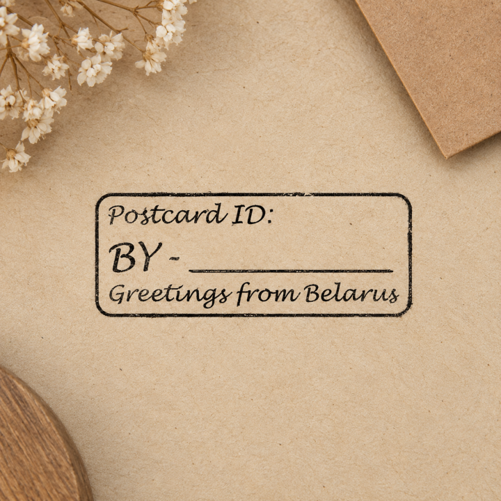 Штамп Postcard ID (Беларусь, 20*45 мм)
