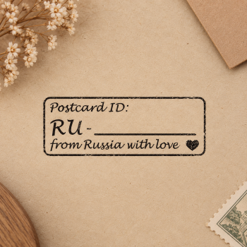Штамп Postcard ID - Россия (20*45 мм)