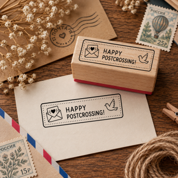 Штамп 'Happy Postcrossing'